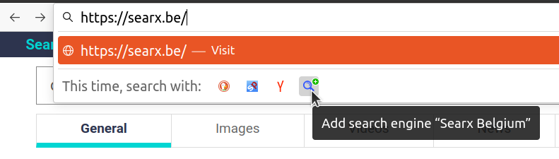 Add search engine in Firefox