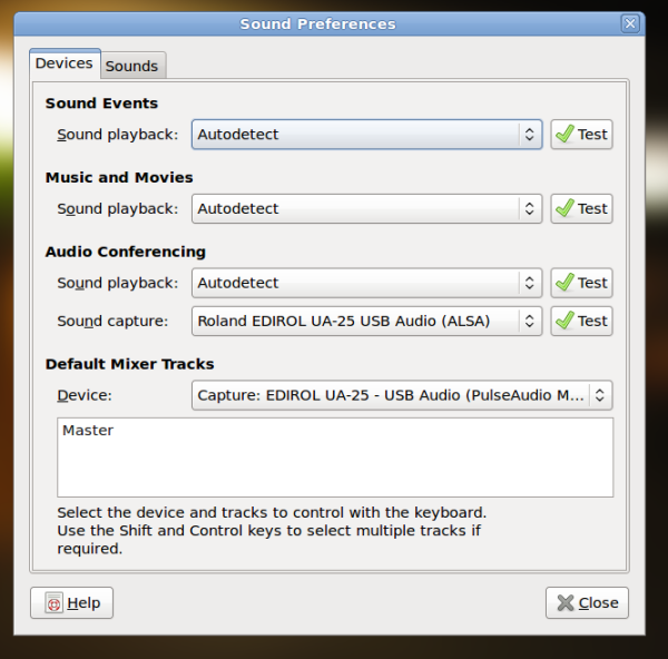 Autodetect Sound devices