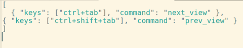 Settings files for Sublimetext, previous next tab and look
