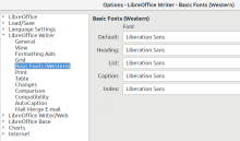 Default font in LibreOffice Writer, Liberation Sans